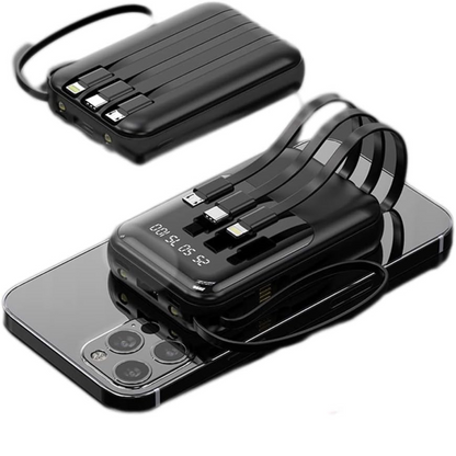 Power Bank Portátil 10.000 mAh | Cables Integrados