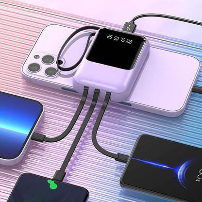Power Bank Portátil 10.000 mAh | Cables Integrados