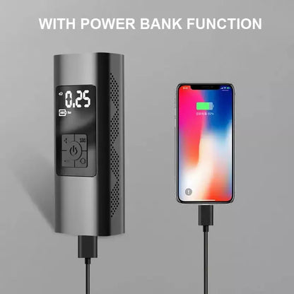 Compresor de Aire Portátil Inalámbrico 150 PSI | Inflado Automático con Pantalla Digital