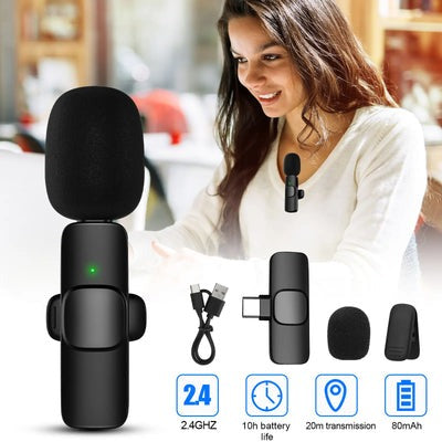 Micrófono Inalámbrico de Solapa USB-C | Audio Profesional para Android