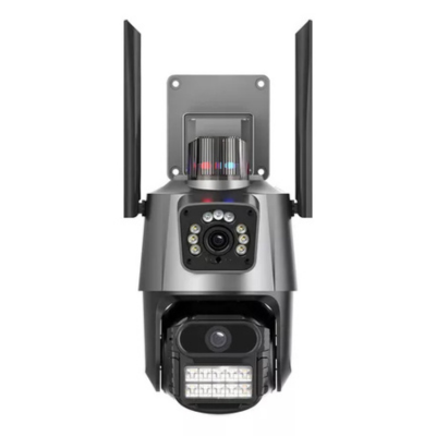 Cámara de Seguridad WiFi Doble Lente 3MP | Visión Nocturna, Alarma y Control Remoto