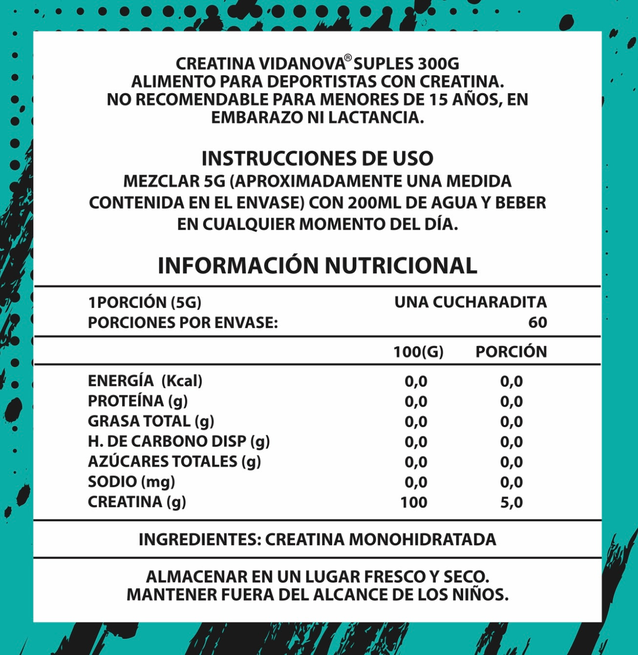 Creatina Monohidratada Micronizada 300g | 200 Mesh