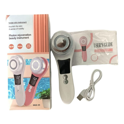 Masajeador Facial Eléctrico EMS con Radiofrecuencia y Fototerapia LED