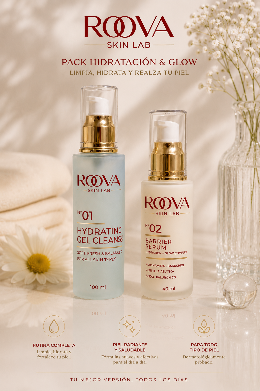Kit Hydration & Glow ROOVA Skin Lab