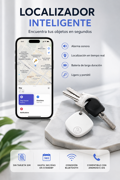 Localizador Inteligente Find My para iPhone | Rastreador de Objetos
