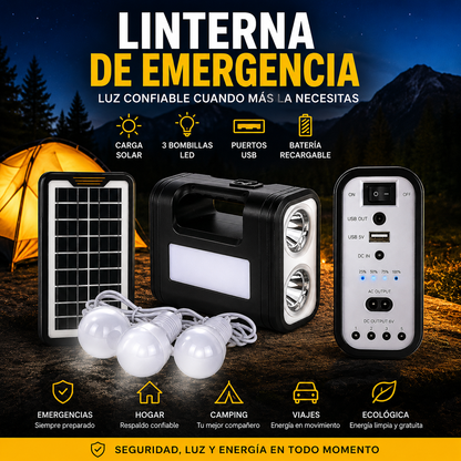 Linterna de Emergencia (Carga Solar)