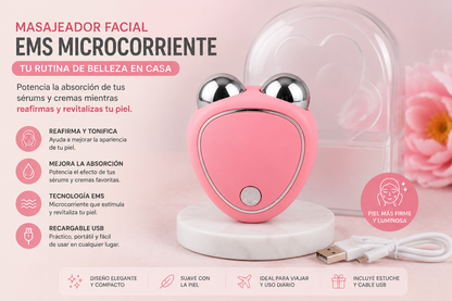 Masajeador Facial Inteligente EMS para Rostro y Cuello