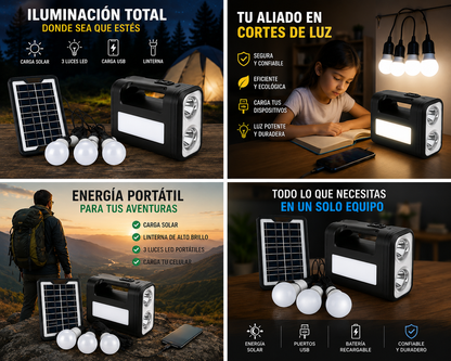 Linterna de Emergencia (Carga Solar)